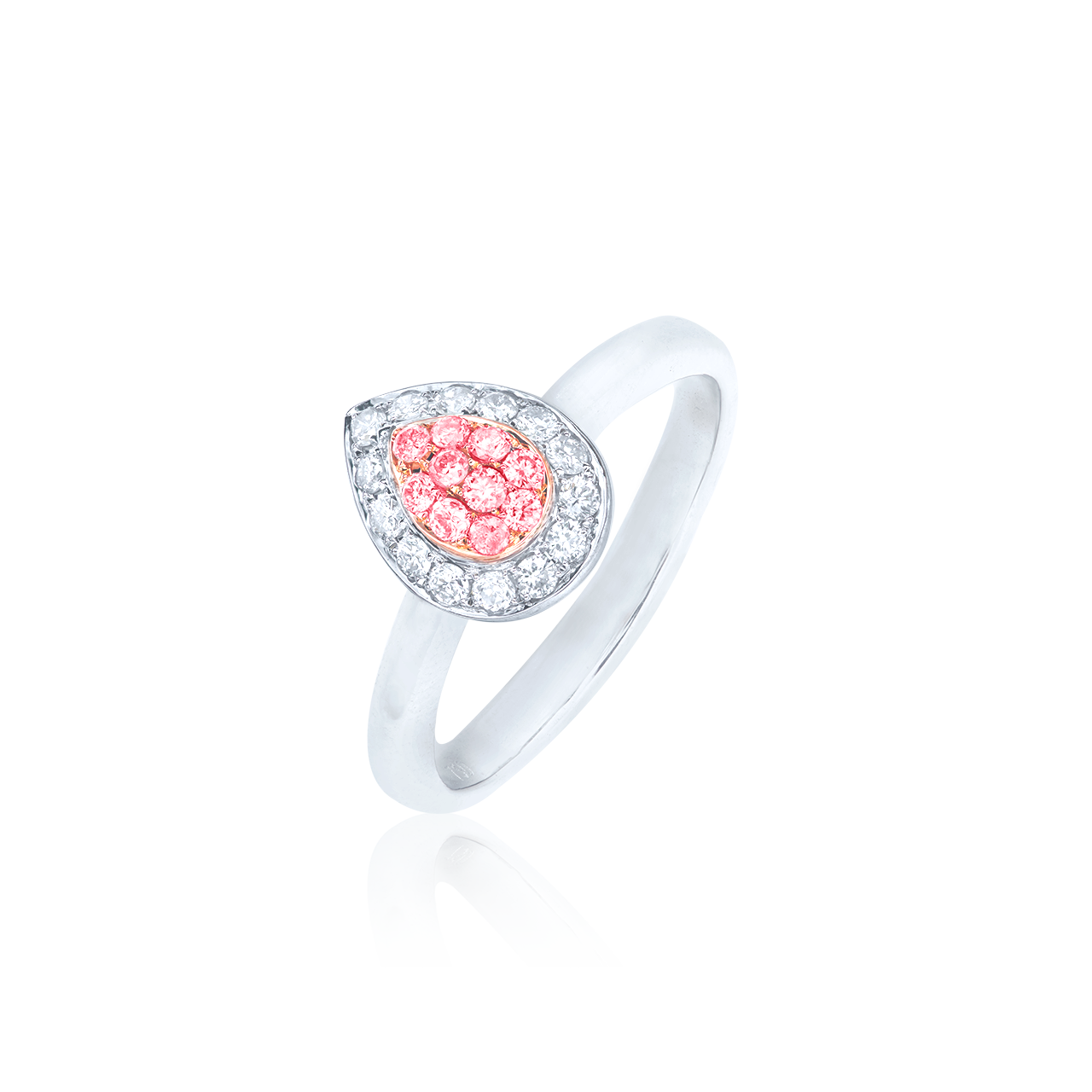 0.135 克拉 粉鑽戒
Pink Colored Diamond and Diamond Ring
