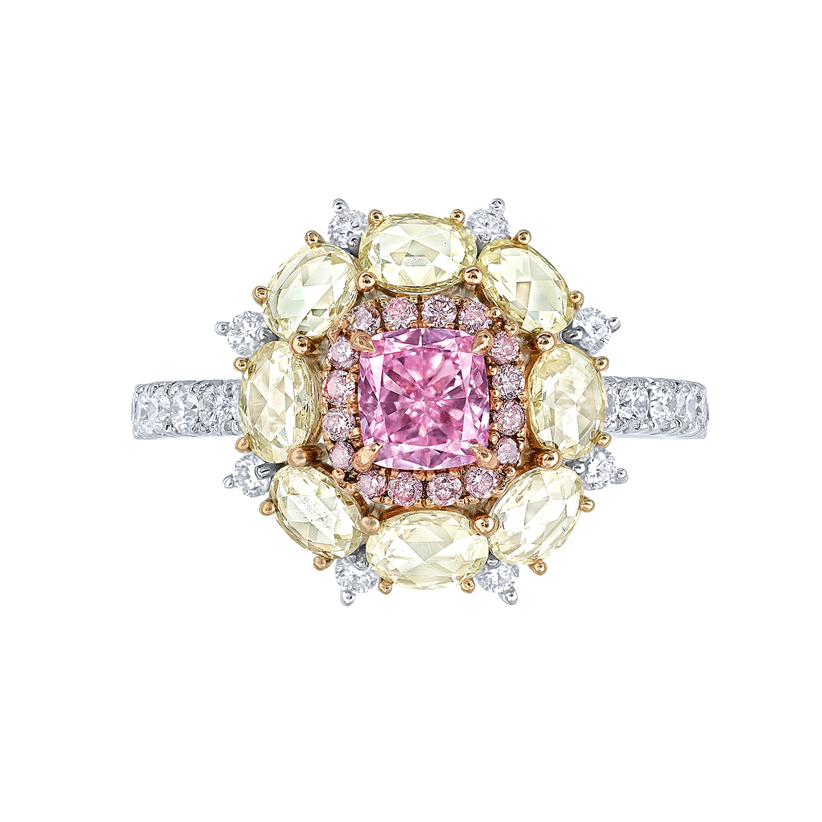 GIA 0.52克拉 粉紫鑽鑽戒
Fancy Pink -Purple Colored
Diamond and Diamond Ring