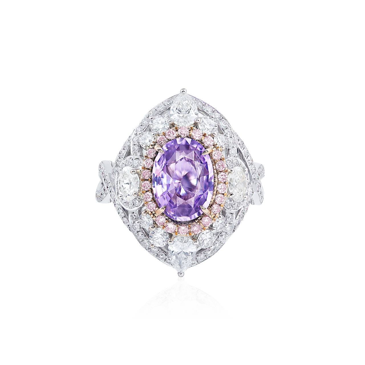 2.52克拉 紫剛鑽戒
Purple Corundum and Diamond Ring